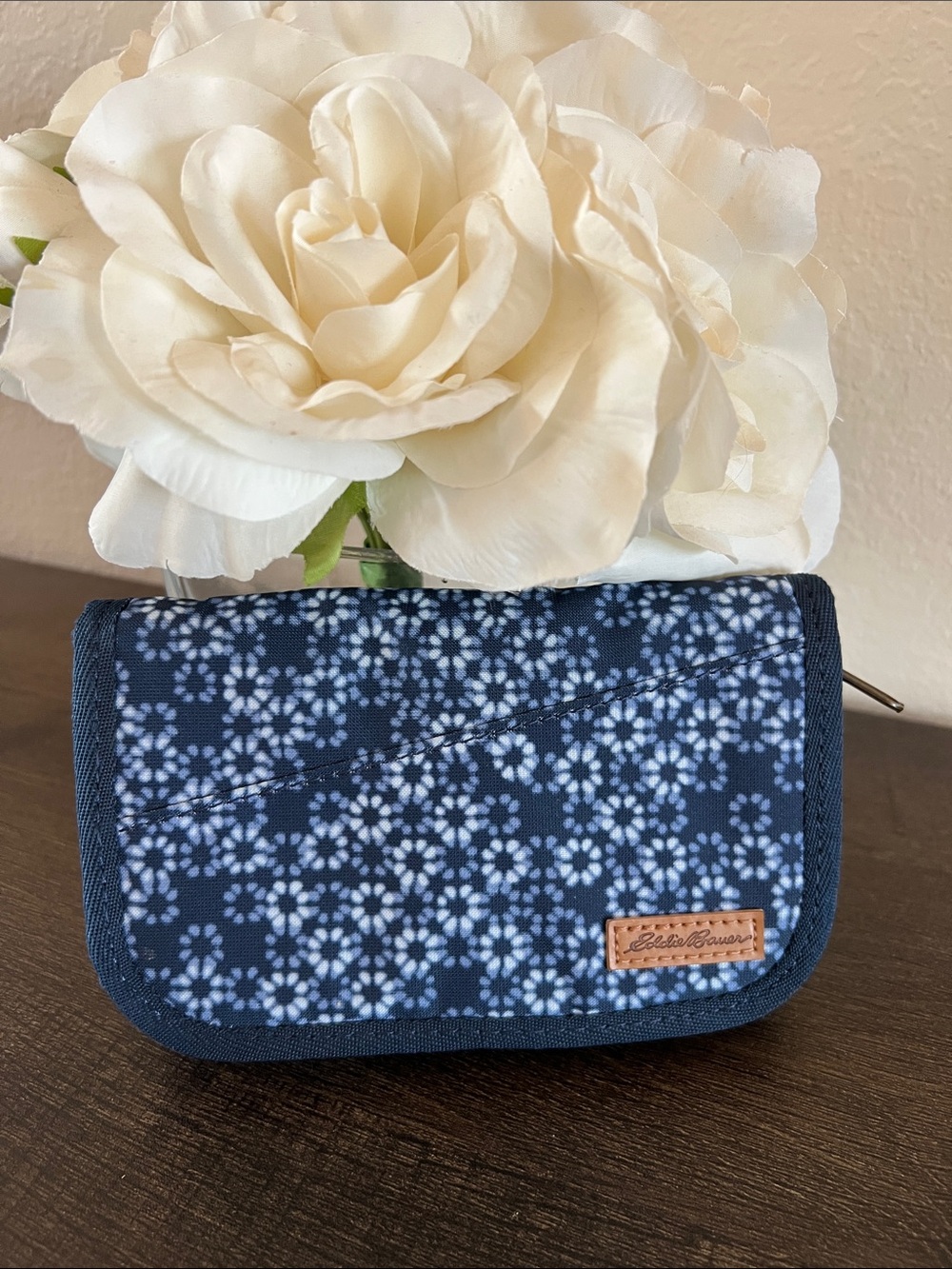 Eddie Bauer Floral Zip Wallet